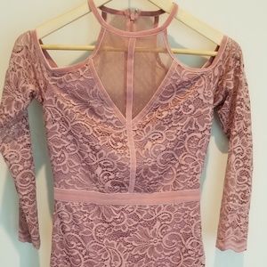 NWT Express Lace Bodycon Long Sleeve Dress